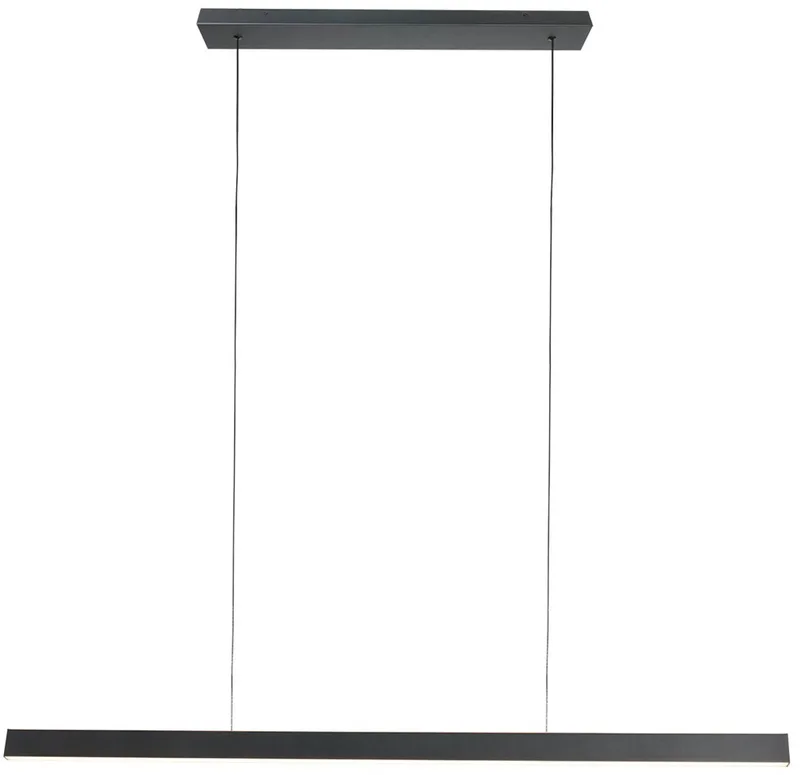 Hanglamp BrightLine 4202ZW – Moderne zwarte lamp van metaal en kunststof, hoogte instelbaar van 30-150 cm, merk Mexlite fra Mexlite i Sort – produktbillede
