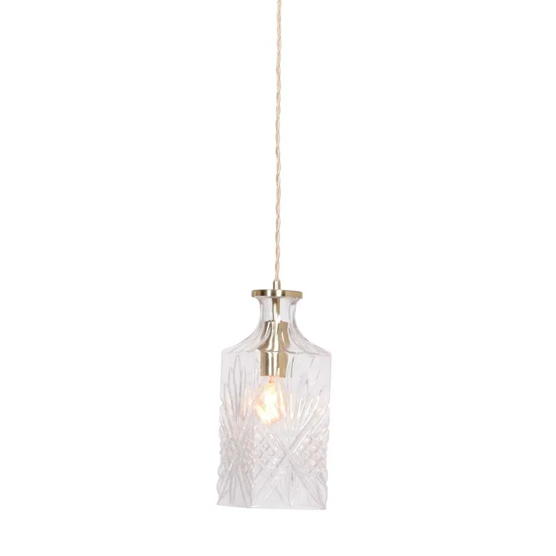 Hanglamp Grazio glass Ø 10 cm mat goud fra Mexlite – produktbillede