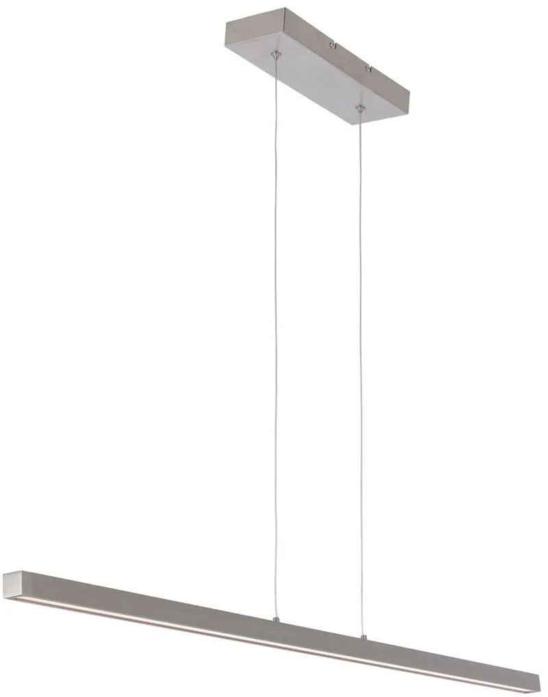 Minimalistische stalen hanglamp Danske 2745ST - 114 cm, uitschuifbaar, in hoogte verstelbaar von Mexlite in Silber – Produktfoto
