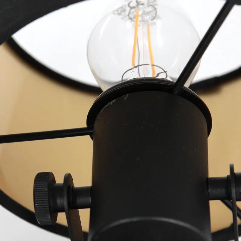 Moderne spotlamp Ornoir | 2 lichts | wit & mat zwart met zacht goud | Ø 13 cm | E14 fitting | draai de Mexlite – photo produit 3 sur 3