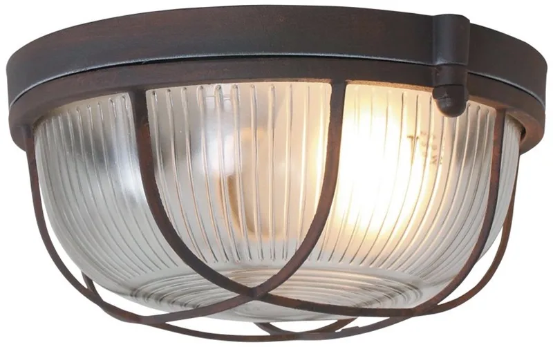 Plafondlamp Lisanne 1342B - Bruin & Transparant - Metaal & Glas - Dimbaar fra Mexlite i Brun, Gennemsigtig – produktbillede