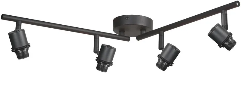 Bambus-loftslampe, 4-lys fra Mexlite i Sort – produktbillede