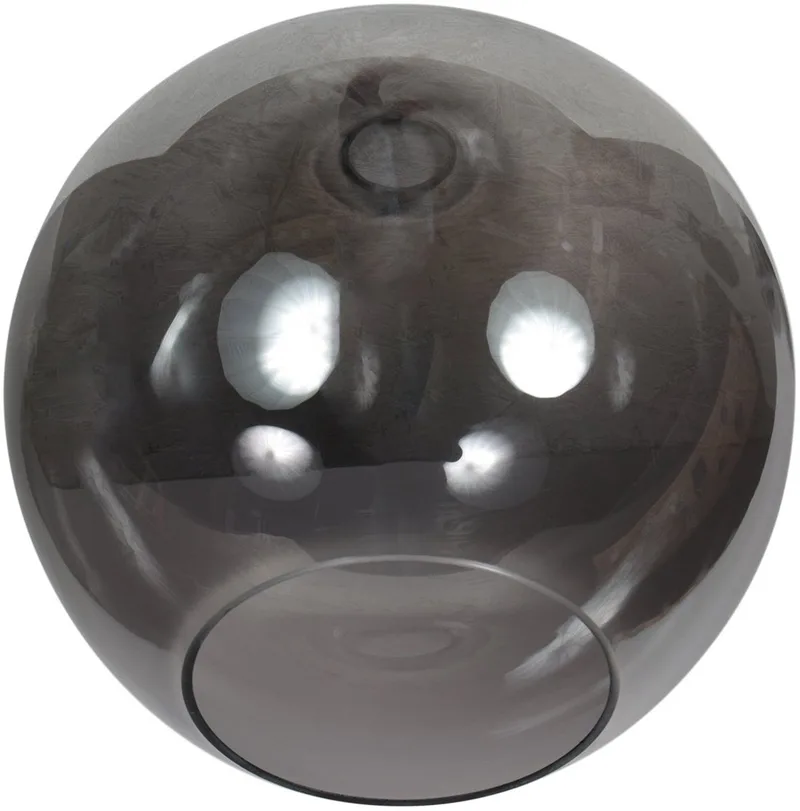 Sferio 4294ZW Hanglamp met Hoogteinstelbaar Pendelarmatuur en Smoke Glas Ø30 cm de Mexlite en Noir – photo produit