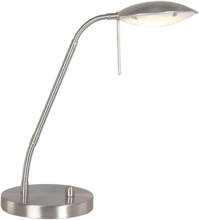 Stalen Tafellamp Biron 1315ST - Kantelbaar en Verstelbaar - Modern Design van Mexlite in Zilver – productfoto