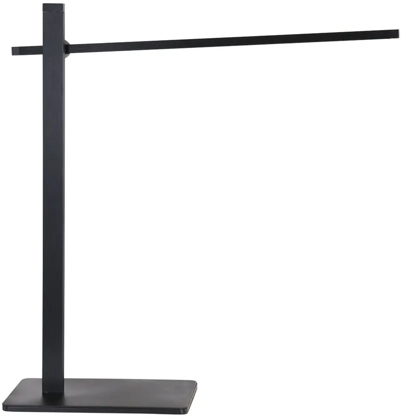Tafellamp Stekk 2689ZW - Draaibaar en kantelbaar van kunststof en metaal, verstelbare hoogte 47-70 cm, energiebesparende 8 watt LED-module van Mexlite in Zwart – productfoto