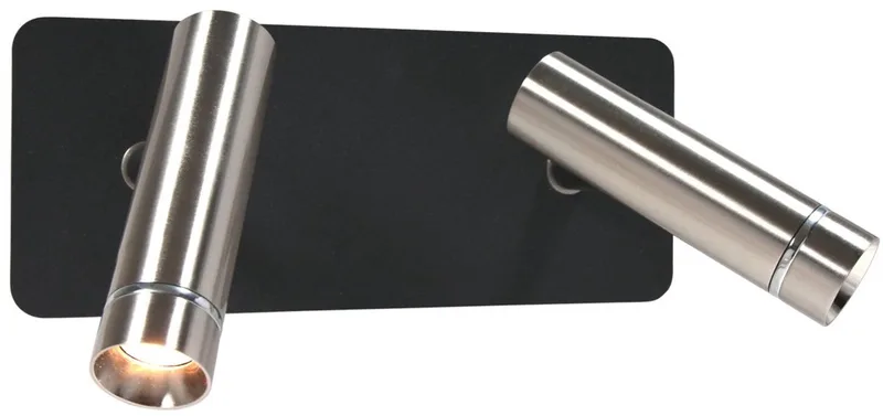 Wandlamp 4851ST - Draaibaar en kantelbaar met stoere stalen accenten, gemaakt van metaal en elektronica de Mexlite en Argent – photo produit