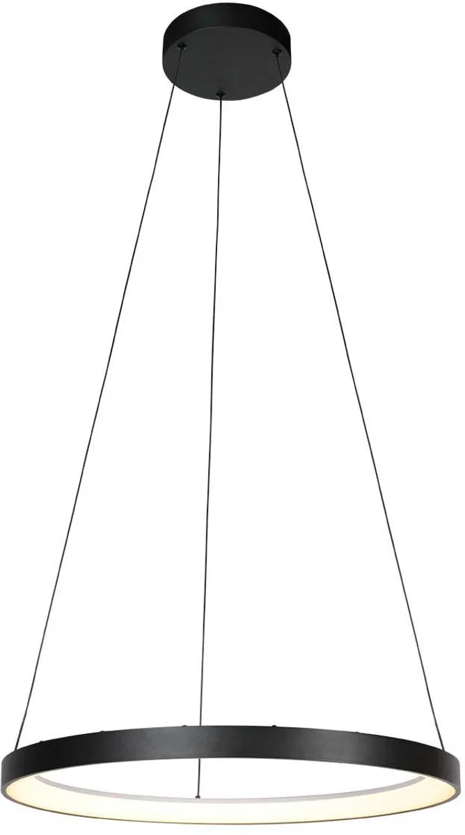 Zwarte Hanglamp Lumex 4206ZW – Modern Design, Hoogteinstelbaar van 50 tot 130 cm, Geïntegreerde LED van 33W, Diameter 58 cm, Mexlite by Mexlite in Black – product photo