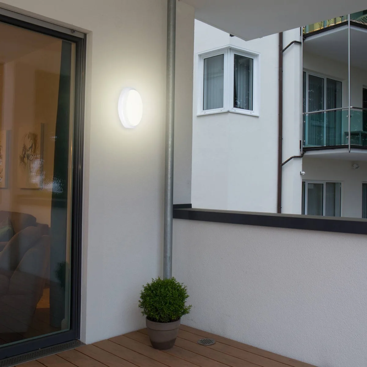 Plafondlamp Pictor, rond, beschermingsgraad IP54 de Müller-Licht en Blanc – photo produit
