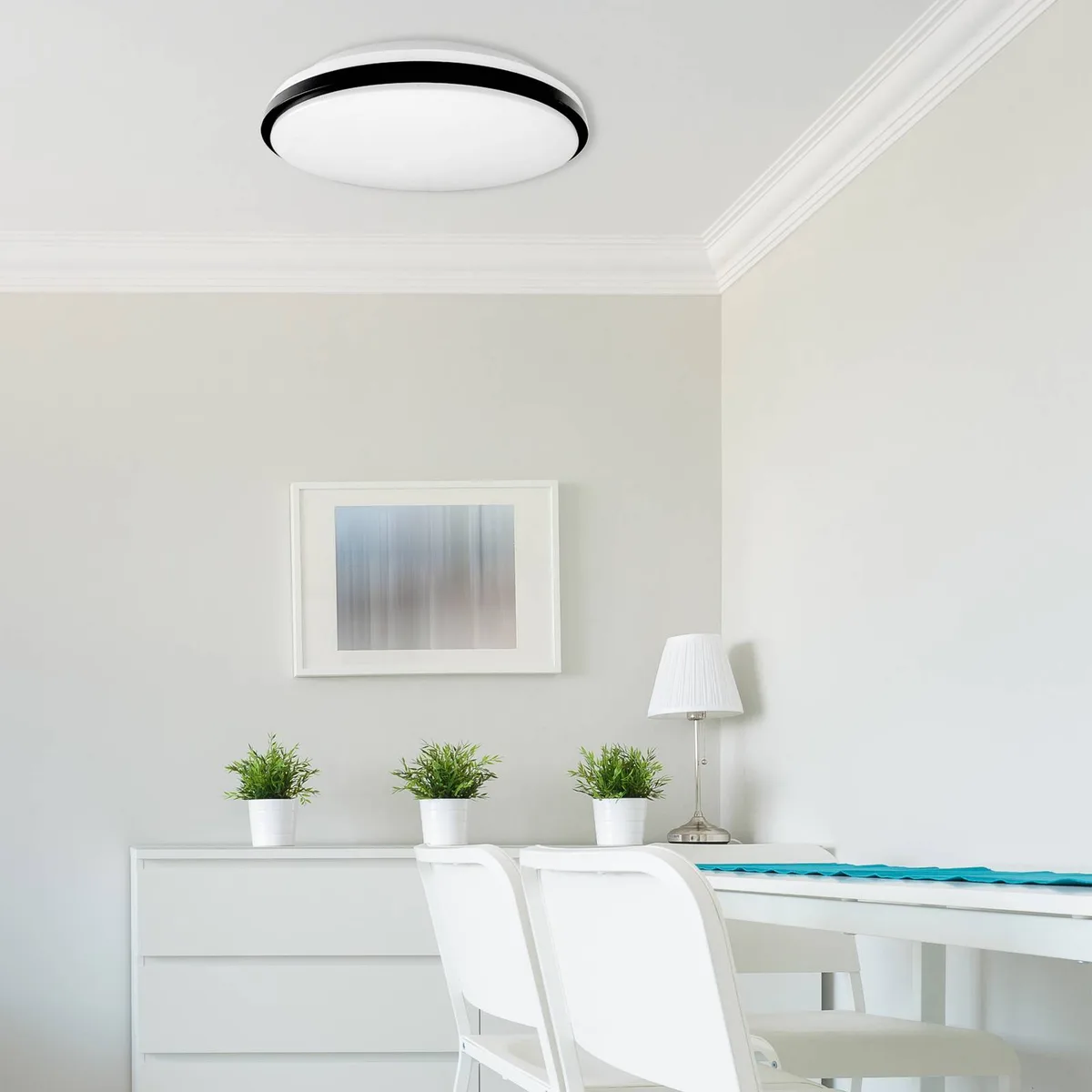 Round LED plafondlamp CCT Ø 39cm de Müller-Licht en Blanc, Noir – photo produit