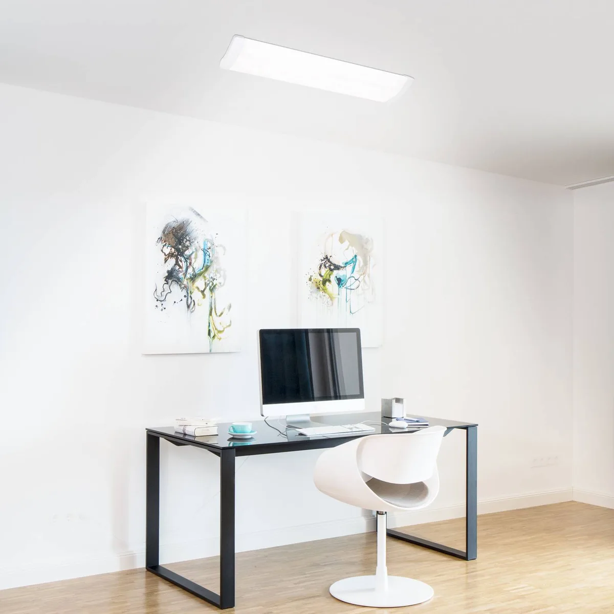 Stilo LED plafondlamp, 60 cm fra Müller-Licht i Hvid – produktbillede