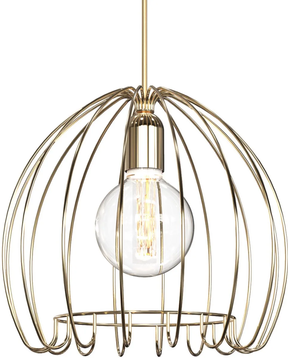 Cage - Hanglamp - Bruin van Nordlux in Goud – productfoto