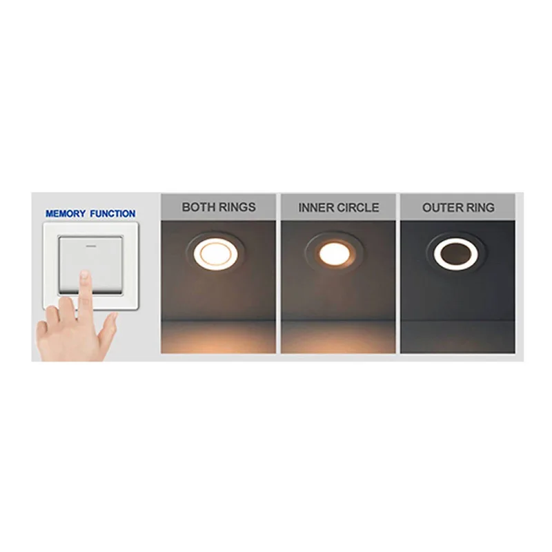 Clyde indbygget loftlampe med LED varmhvid Ø 8cm fra Nordlux i Hvid – produktbillede