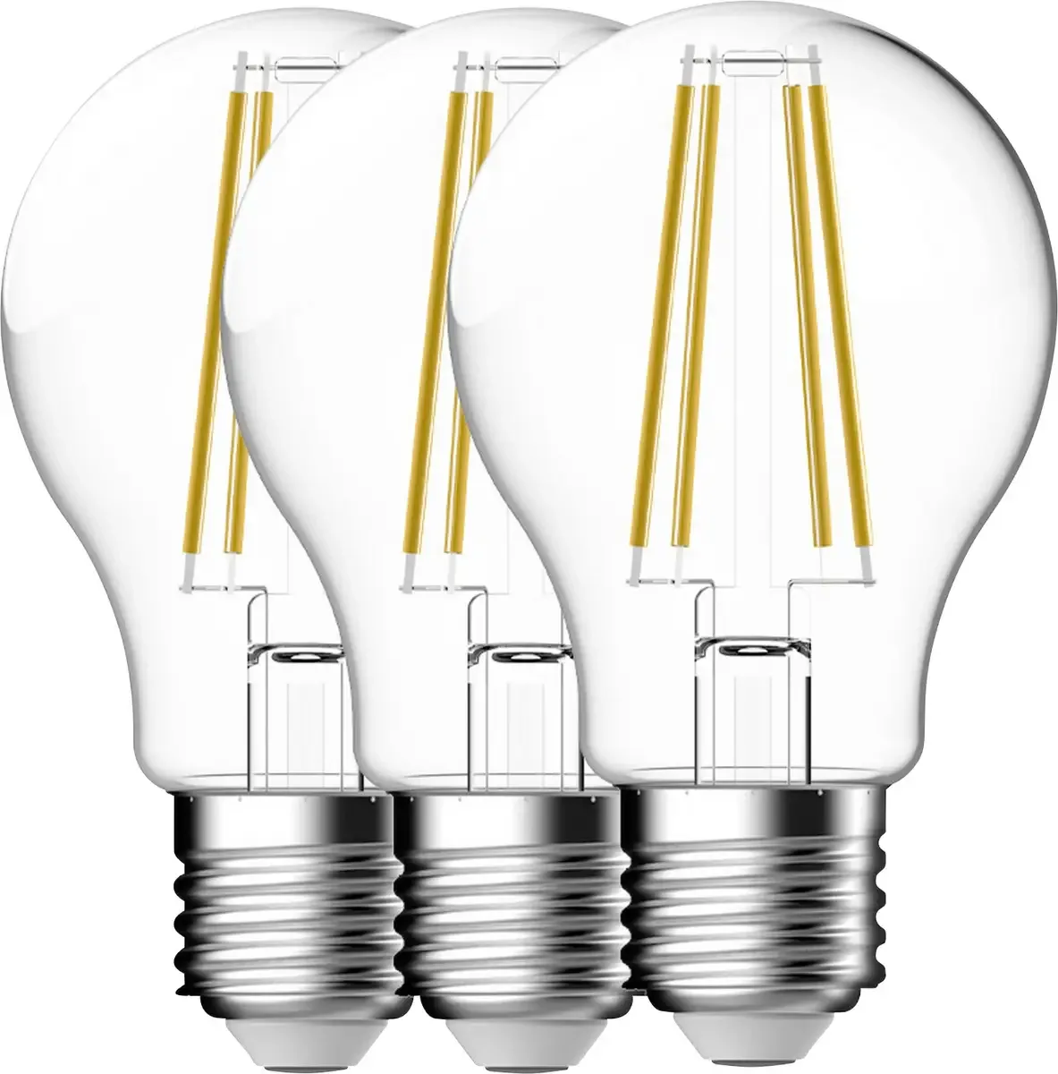 Nordlux 5181001323 Ampoule à incandescence CEE D (A - G) E27 7.8 W blanc chaud (Ø) 60 mm 3 pc(s) van Nordlux in Transparant – productfoto
