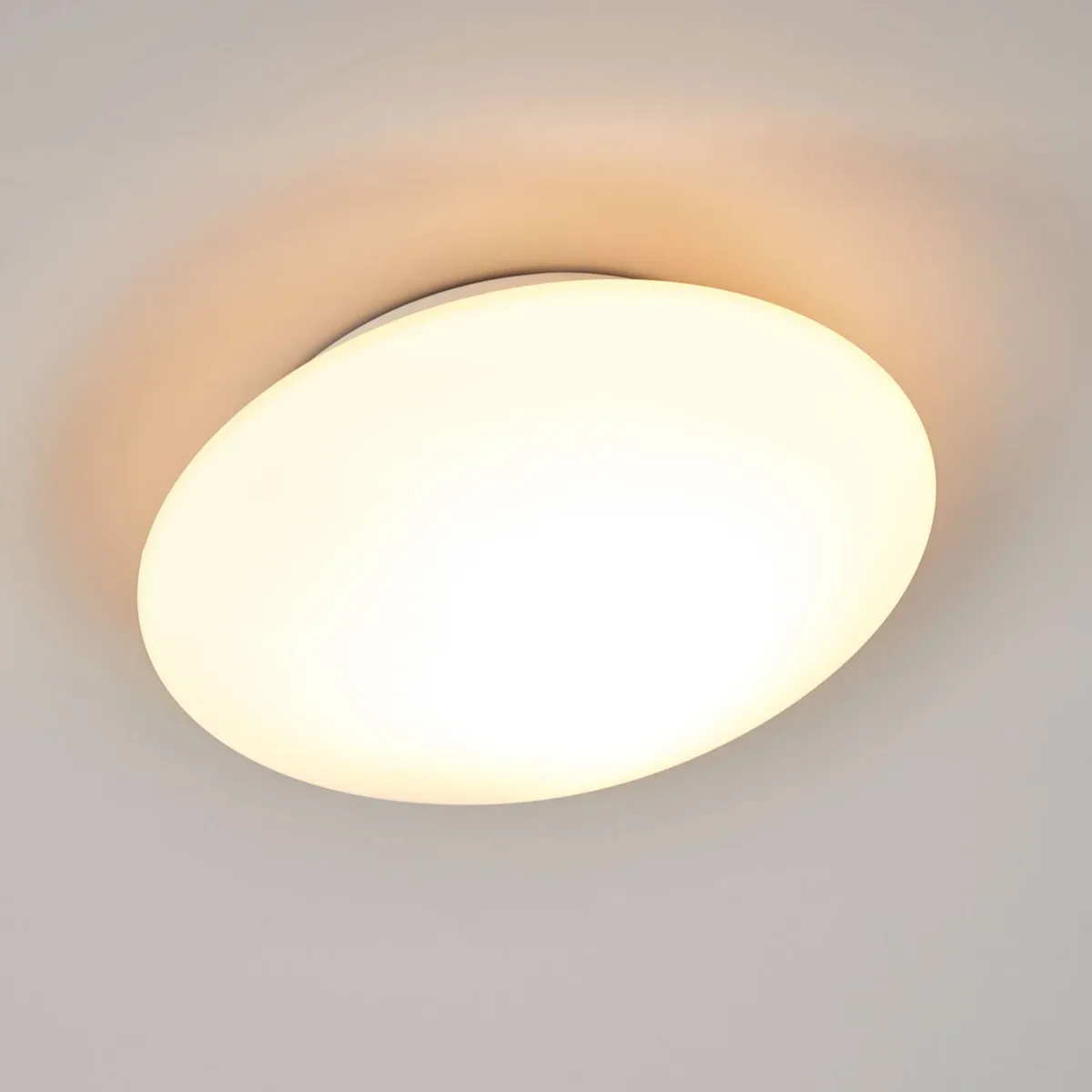 Deckenleuchte Alba aus Opalglas, Ø 25 cm von Orion in Wit zijde mat – Produktfoto
