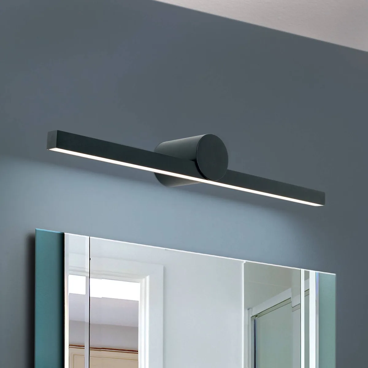 Beauty LED spiegellamp, breedte 61cm de Orion en Noir – photo produit