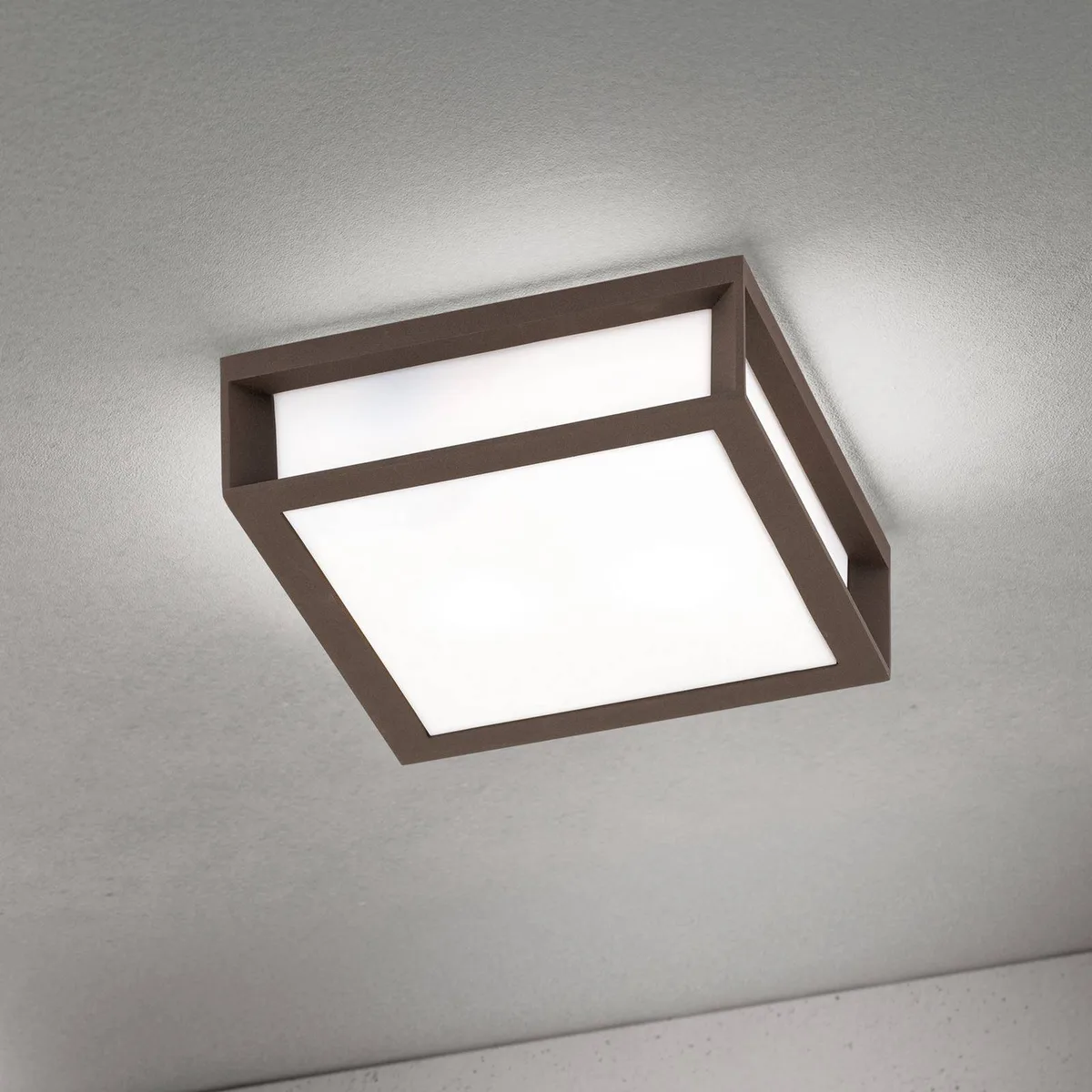 Buitenlamp Henry, gegoten aluminium, E27, IP44 von Orion in Corten – Produktfoto