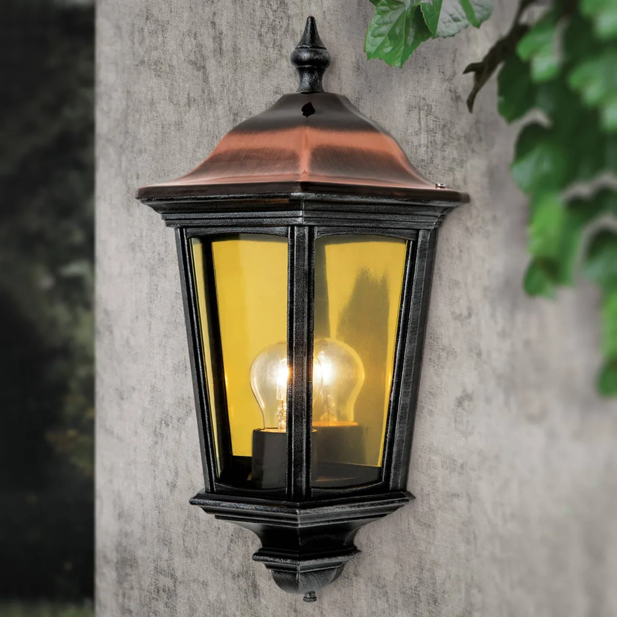 Buitenwandlamp Antoine halve schaal de Orion en Argent, Cuivre, Helder – photo produit