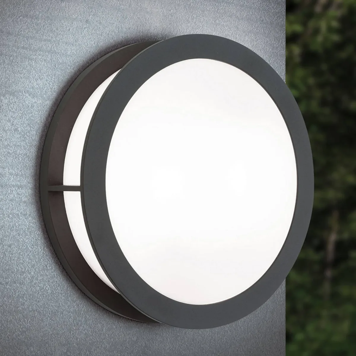 Buitenwandlamp Henry, Ø 30cm de Orion en Anthracite – photo produit