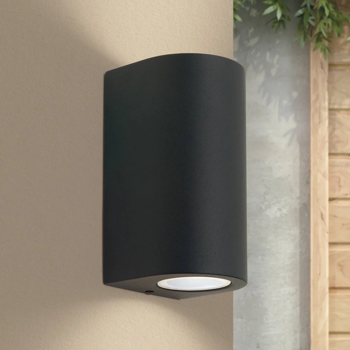 Buitenwandlamp Laurenz, Up- and downlight de Orion en Anthracite, Transparent – photo produit