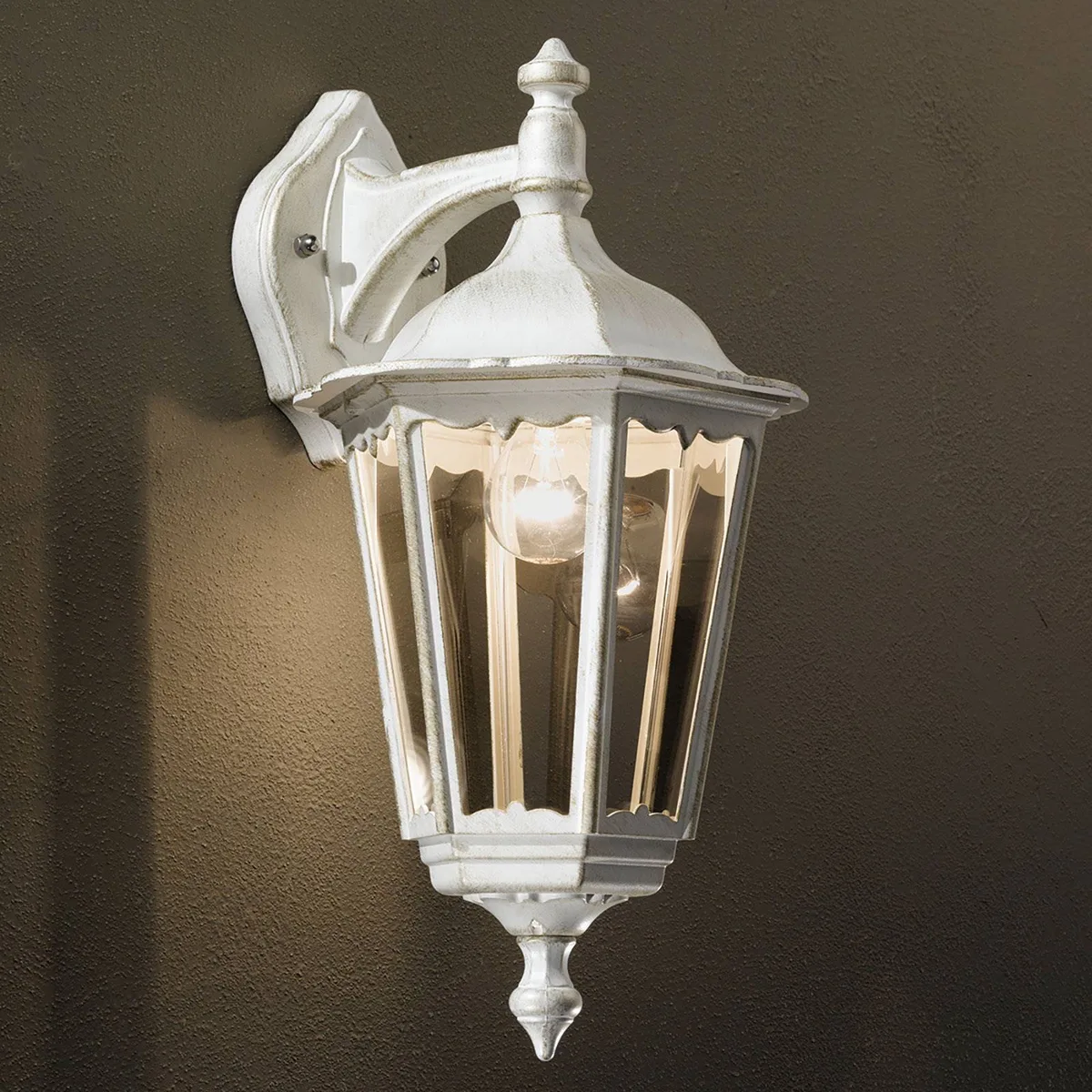 Buitenwandlamp Puchberg, hangend, wit-goud de Orion en Wit-goud, Rookgrijs – photo produit