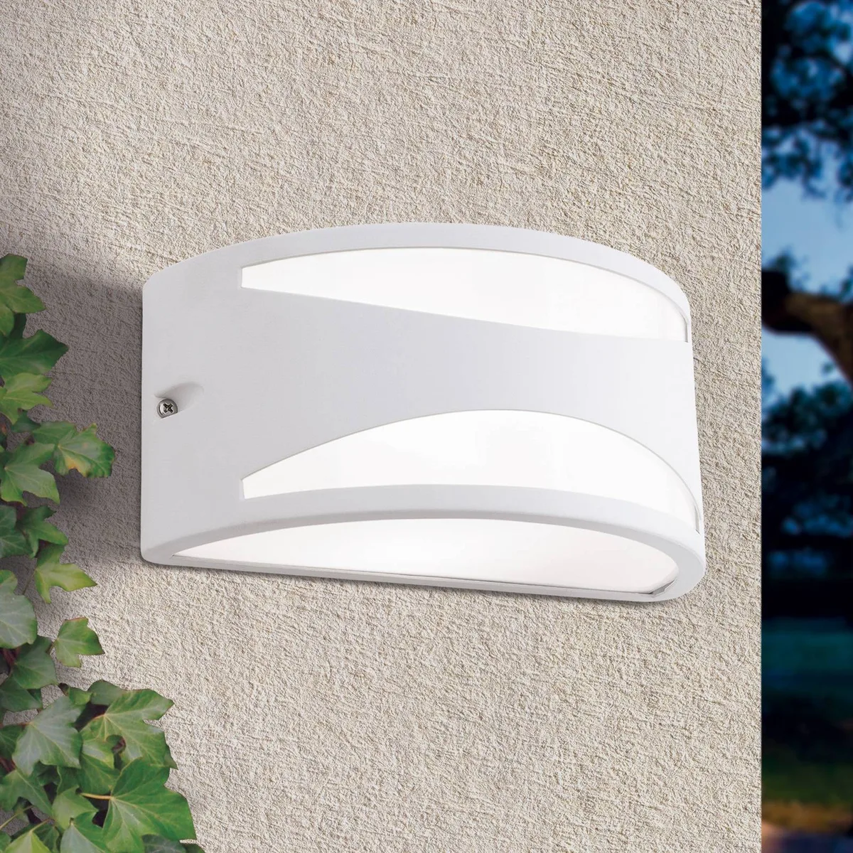 Buitenwandlamp Shell, wit de Orion en Blanc, Opaal – photo produit