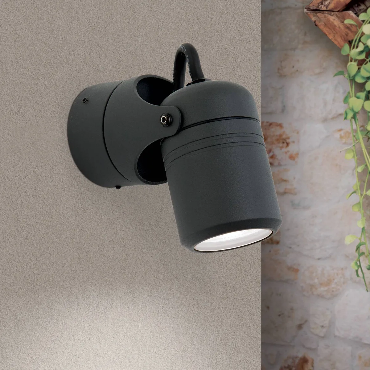 Buitenwandlamp visie, zwenkbaar, 1-lamp von Orion in Anthrazit, Transparent – Produktfoto