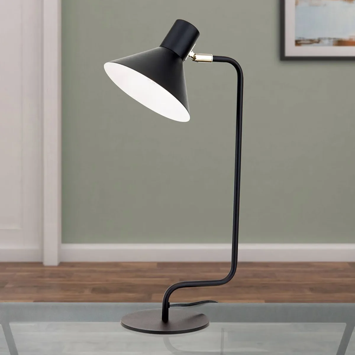 Schreibtischlampe Viktoria Kopf verstellb. schwarz von Orion in Schwarz – Produktfoto