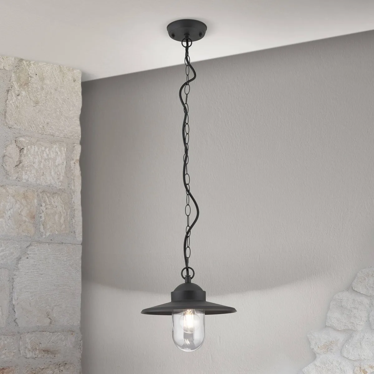 Edward buiten hanglamp, Ø 27,5 cm, aluminium fra Orion i Antracit – produktbillede