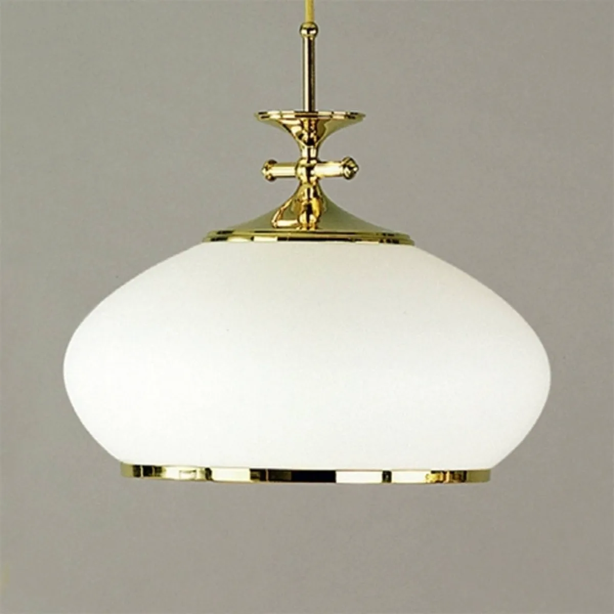Elegante hanglamp EMPIRA, 32 cm by Orion in 24 karaats verguld, Opaalwit – product photo