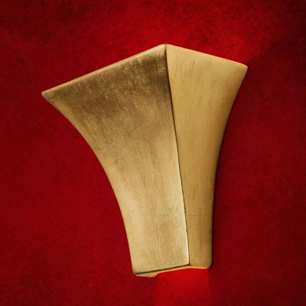 Elegante, rechthoekige wandlamp ANTONIE de Orion en Antiek goudkleurig – photo produit