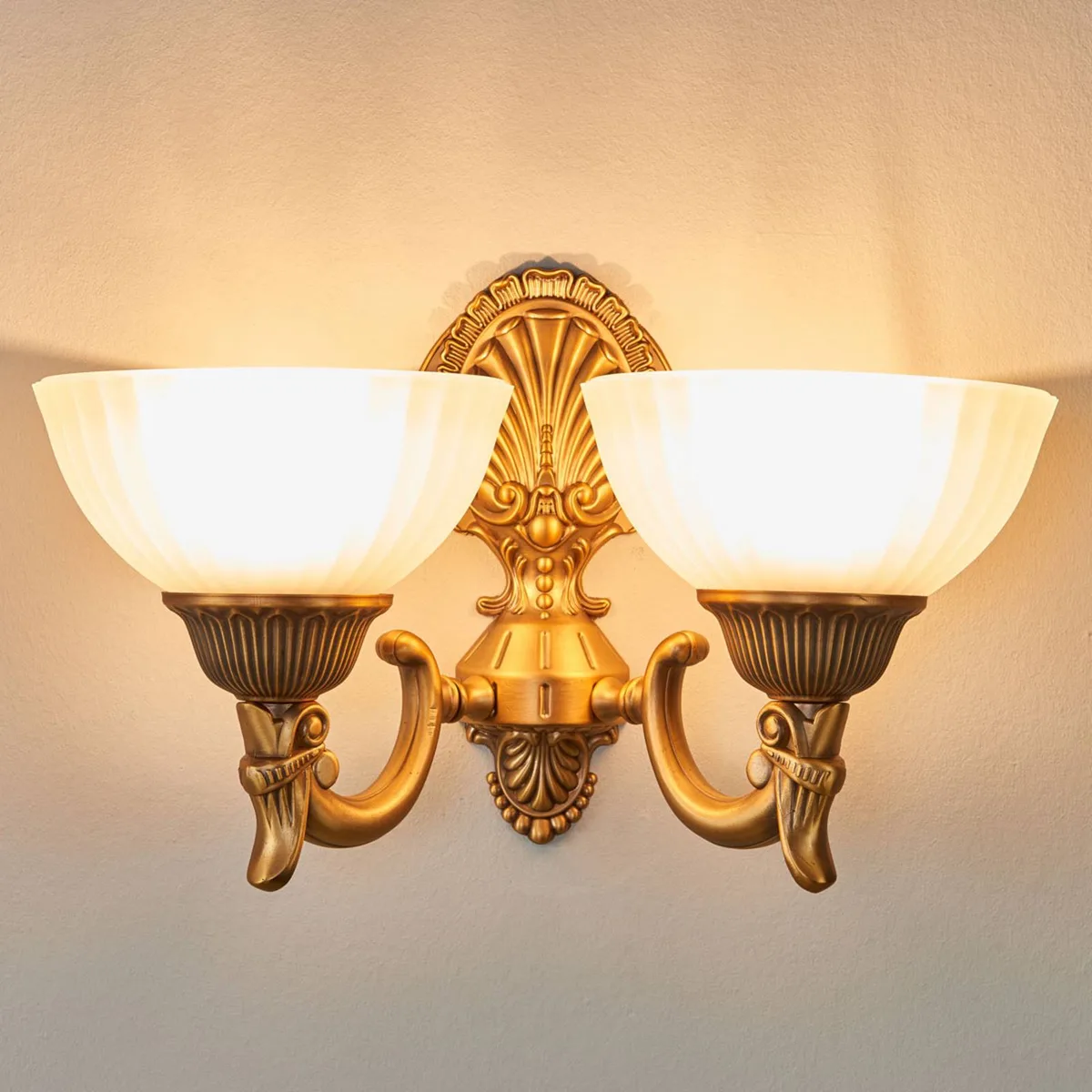 Exclusieve wandlamp NOAM met brons de Orion en Bronze, Blanc – photo produit