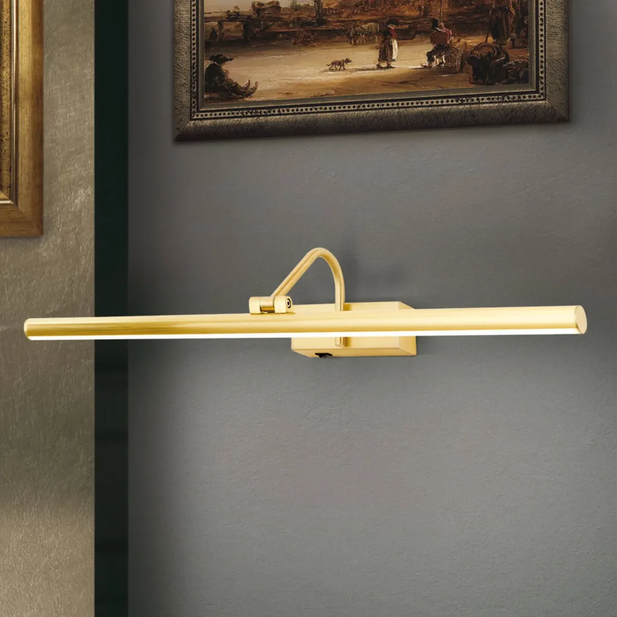 Gouden LED schilderij verlichting Sofia - 60 cm van Orion in Mat goud – productfoto