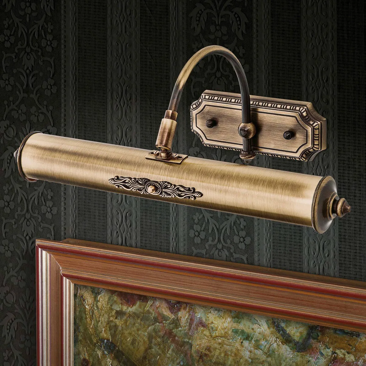 Bilderleuchte Gustav in Altmessing 38 cm von Orion in Antiek messing – Produktfoto
