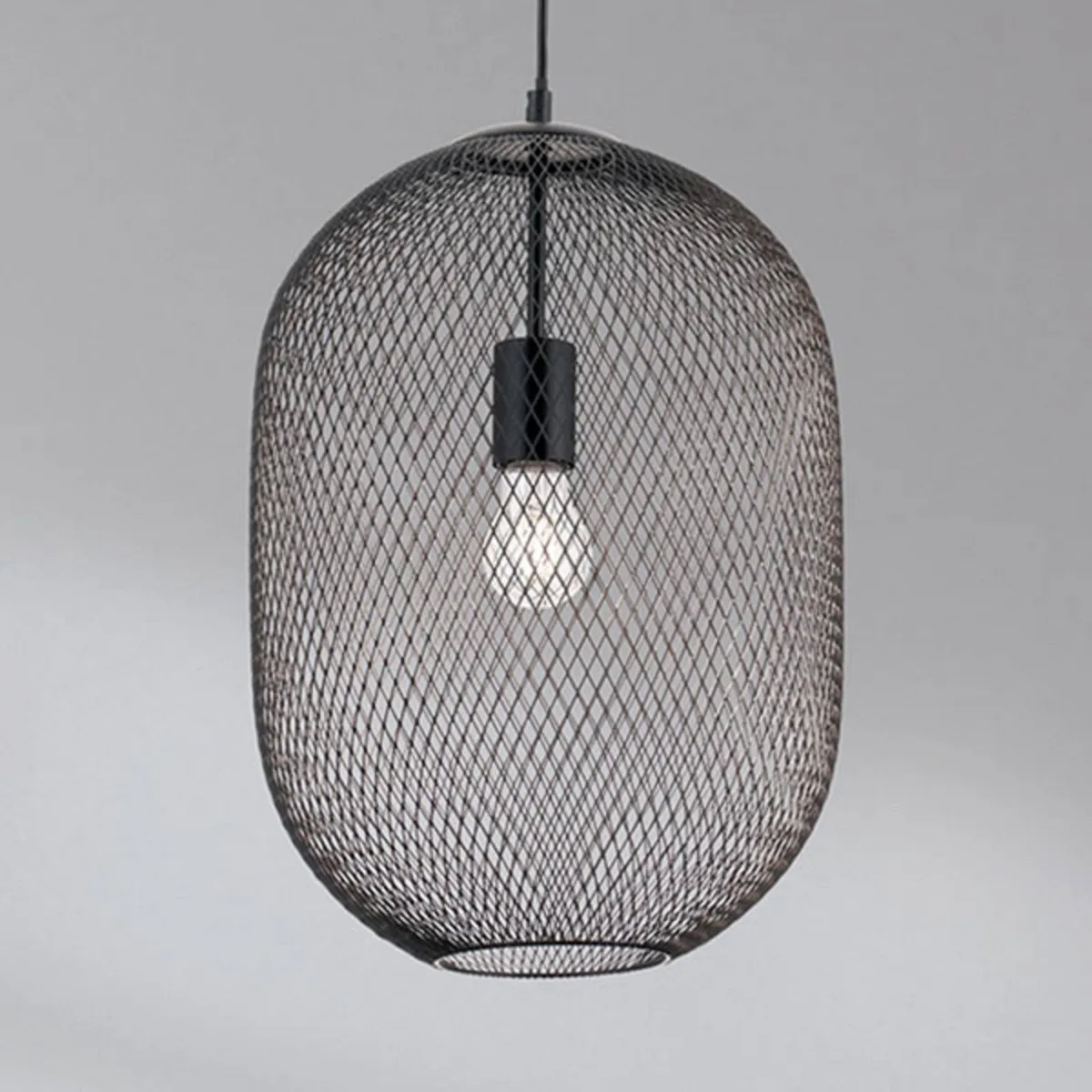 Hanglamp Georgina met kooikap van Orion in Mat zwart – productfoto