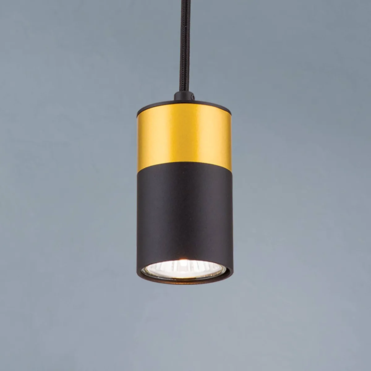 Hanglamp Martini zwart/goud de Orion en Noir, Or – photo produit