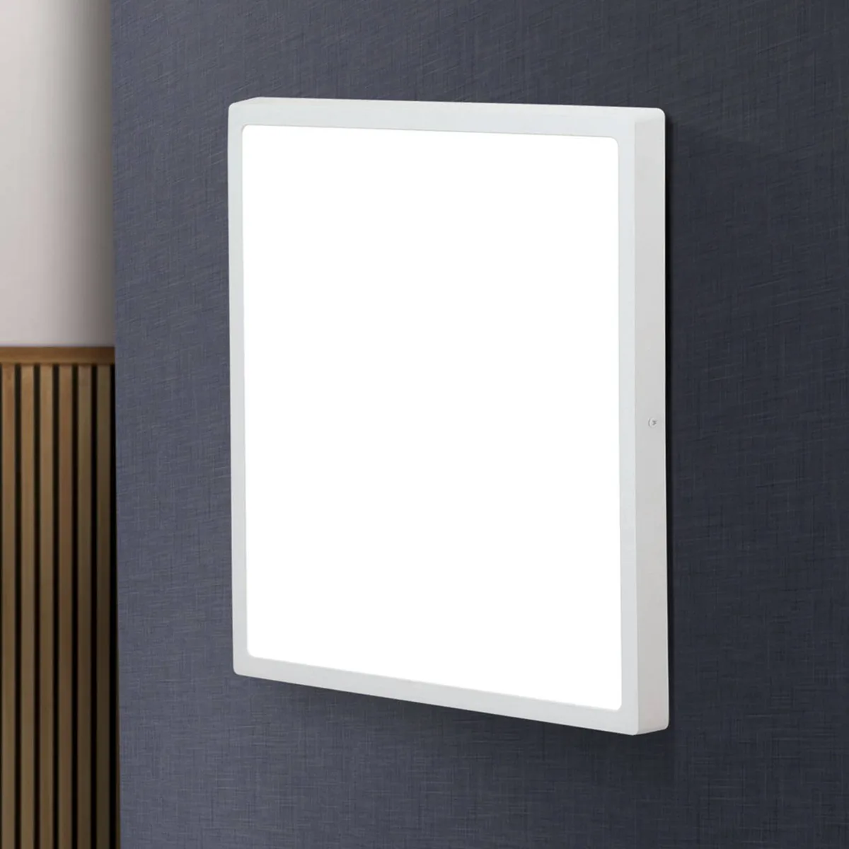 Hoekige LED wandlamp Lero 40 x 40 cm de Orion en Blanc – photo produit