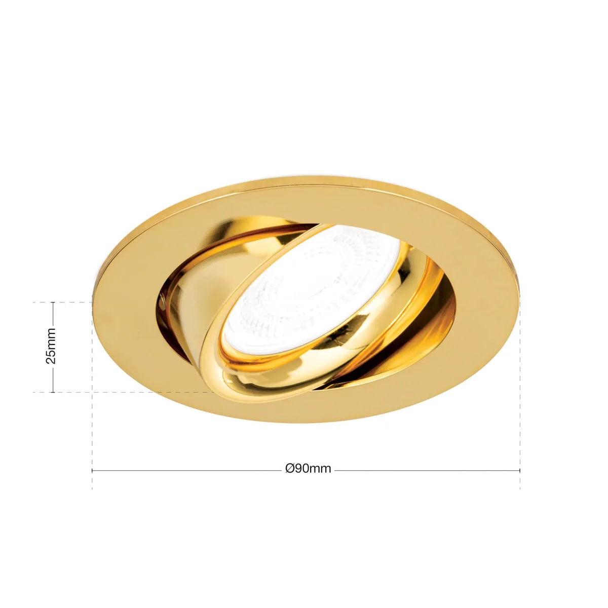 Inbouwspot Choice, aluminium, zwenkbaar fra Orion i Guld – produktbillede