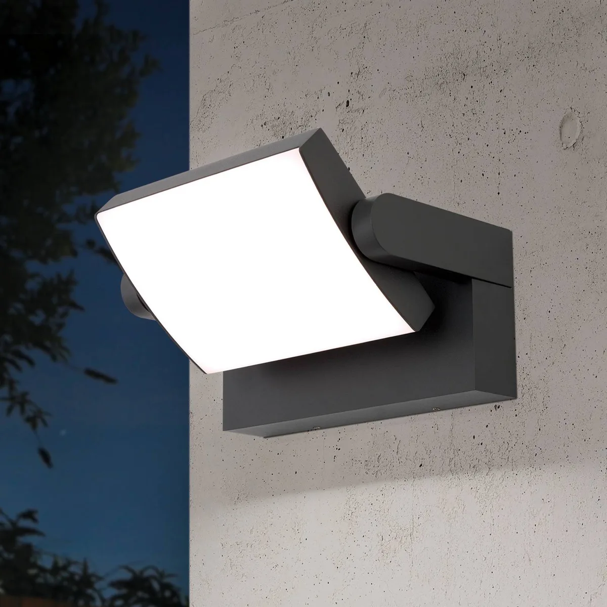 LED buitenwandlamp Ginger, IP54, CCT fra Orion i Antracit – produktbillede
