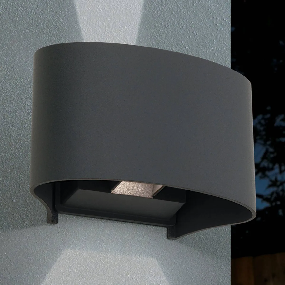 LED buitenwandlamp Greta, up/down de Orion en Anthracite – photo produit