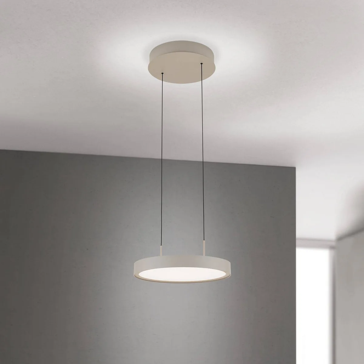 LED hanglamp Teide, 1-lamp, metaal, 2.700 K von Orion in Kaki – Produktfoto