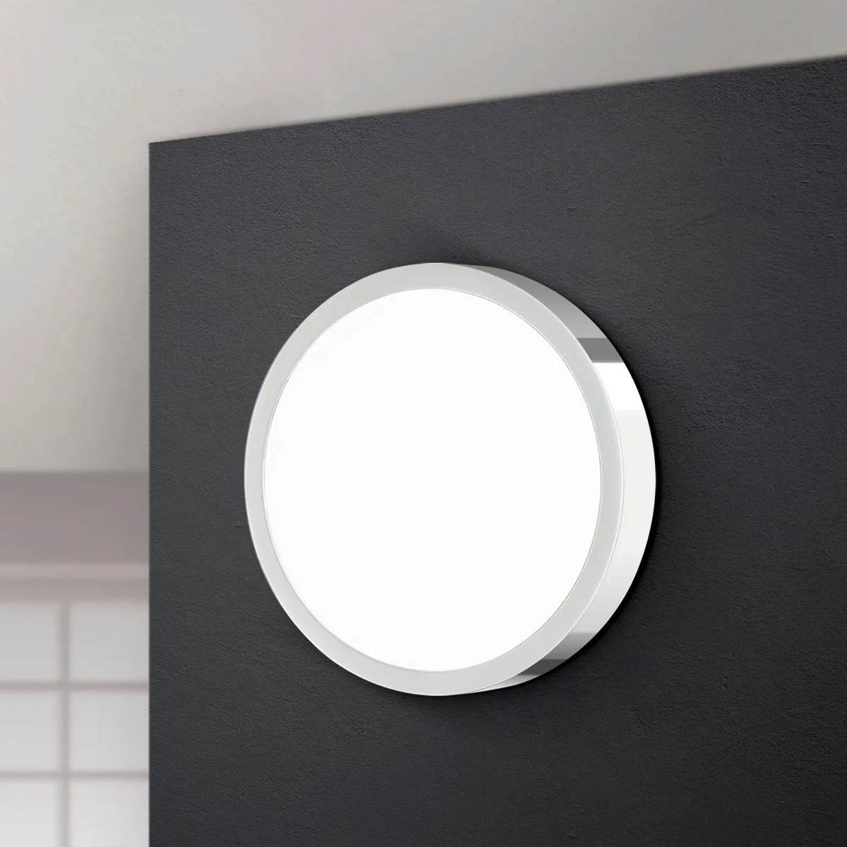 LED plafondlamp Bully, chroom, Ø 14 cm by Orion in Chrome, White – product photo