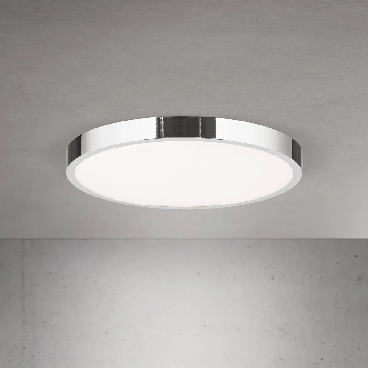 LED plafondlamp Disc, chroomkleurig, Ø 28 cm, CCT, metaal von Orion in Chrom, Weiß – Produktfoto