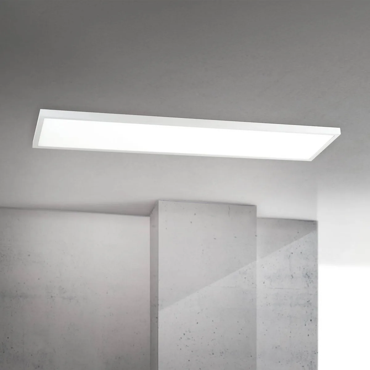 LED plafondlamp Disc, lengte 115 cm, CCT, metaal van Orion in Wit – productfoto