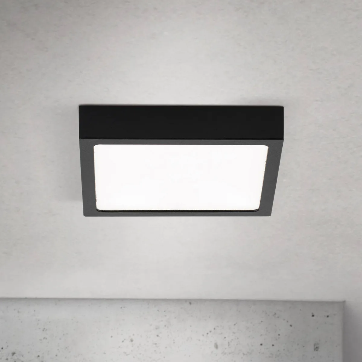 LED plafondlamp Disc, zwart Lengte 14 cm, CCT Metaal de Orion en Noir, Blanc – photo produit