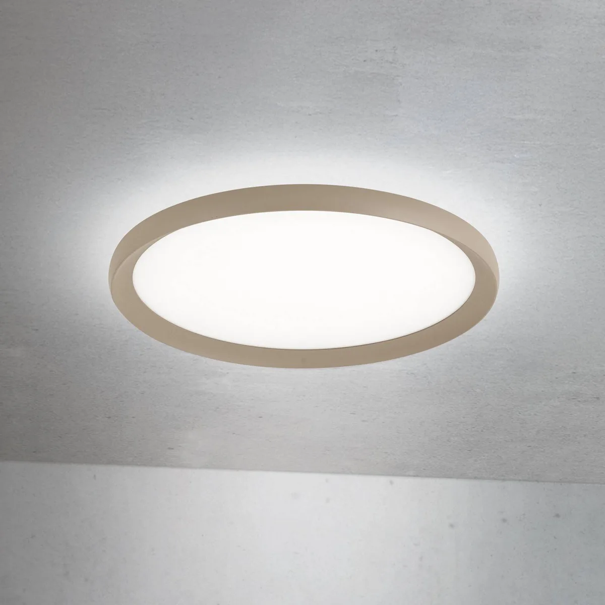 LED plafondlamp Kant, Ø 40 cm kaki, CCT metaal/kunststof de Orion en Kaki, Blanc – photo produit