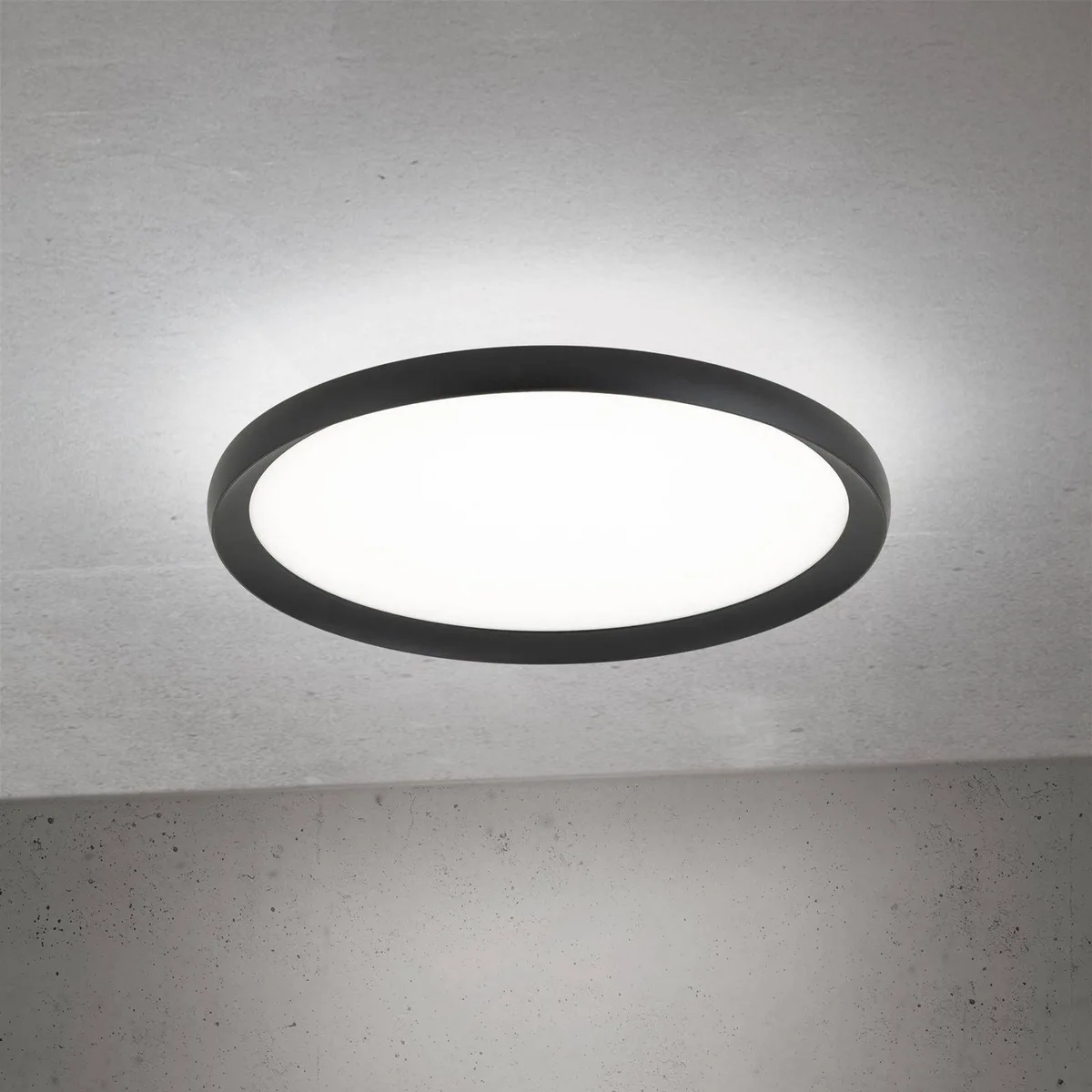 LED plafondlamp Kant, Ø 40 cm zwart, CCT metaal/kunststof de Orion en Noir, Blanc – photo produit