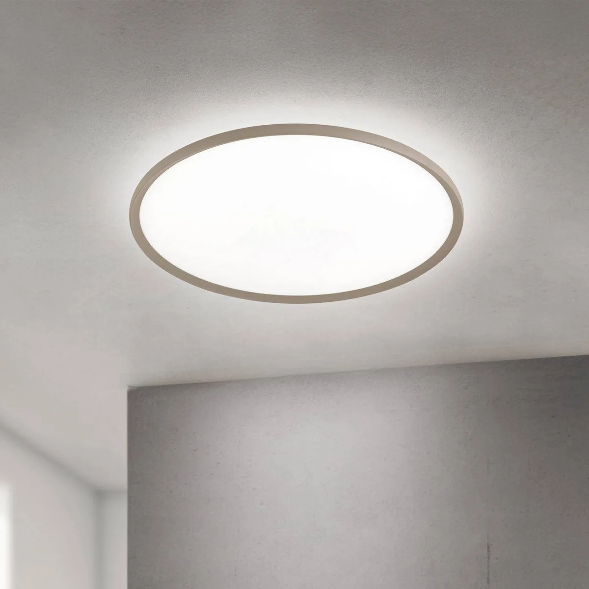 LED plafondlamp Kant, Ø 80 cm, kaki, CCT, metaal/kunststof de Orion en Kaki, Blanc – photo produit