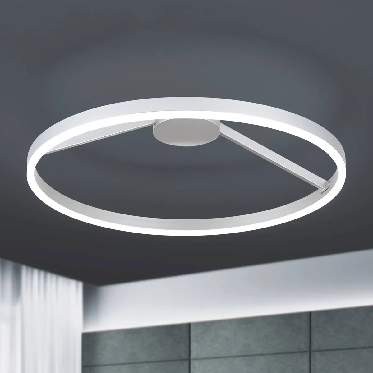LED plafondlamp Robert Ø 60 cm van Orion in Aluminium mat – productfoto