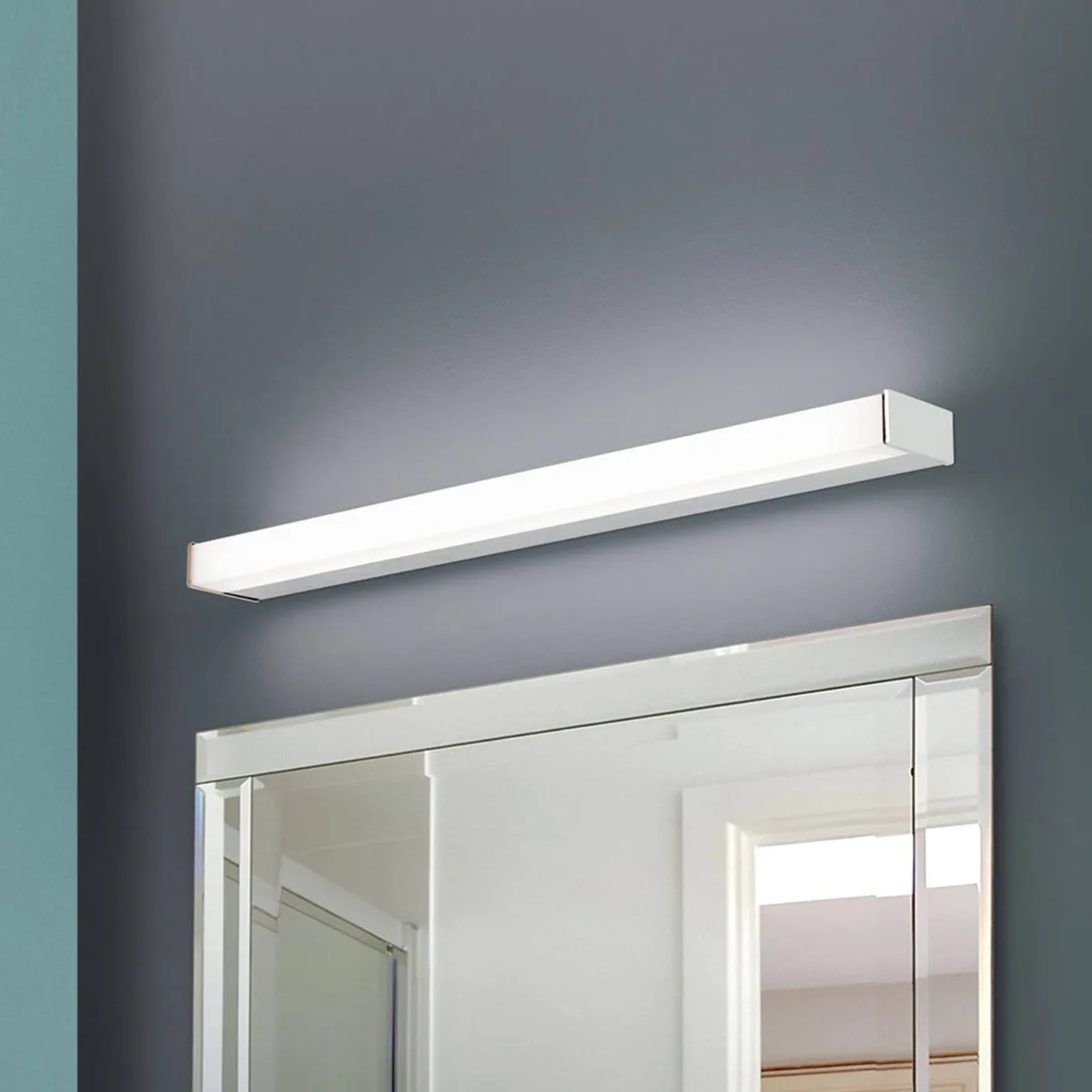 LED spiegellamp Marilyn 70 cm chroom de Orion en Chrome, Opaal – photo produit