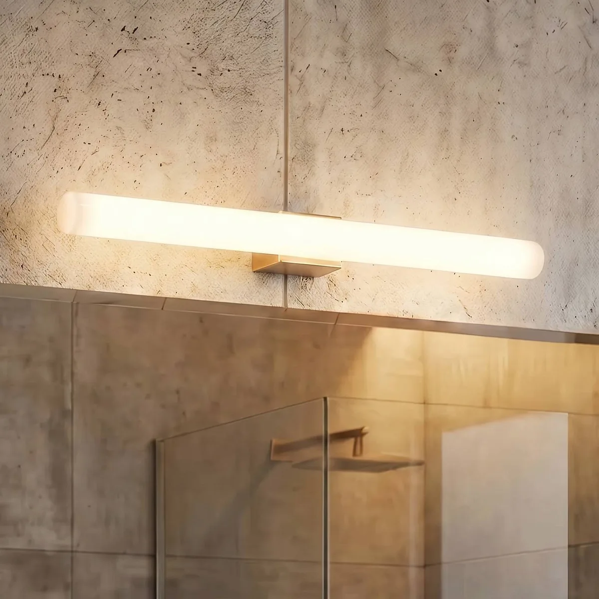 LED spiegellamp Visagist, houder oudmessing fra Orion i Oud-messing – produktbillede